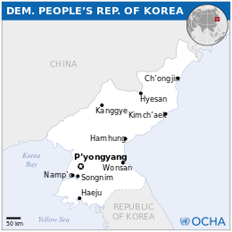 Mapa da Coréia do Norte